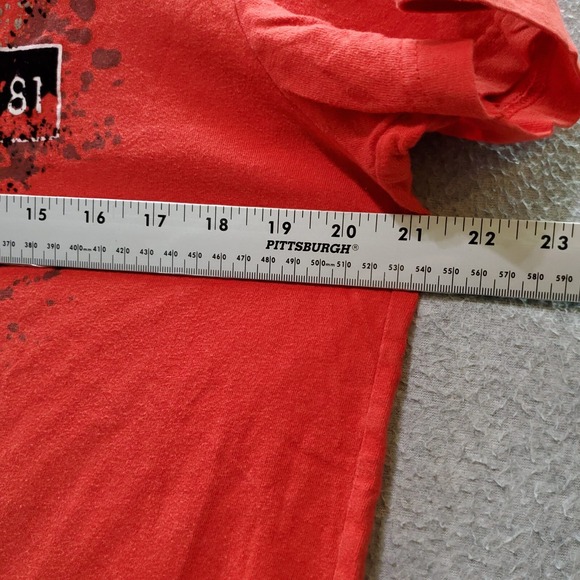 Guess Jeans Men T-Shirt Large Red Logo Graphic Short‎ Sleeve Crew Neck Tee - Picture 5 of 9